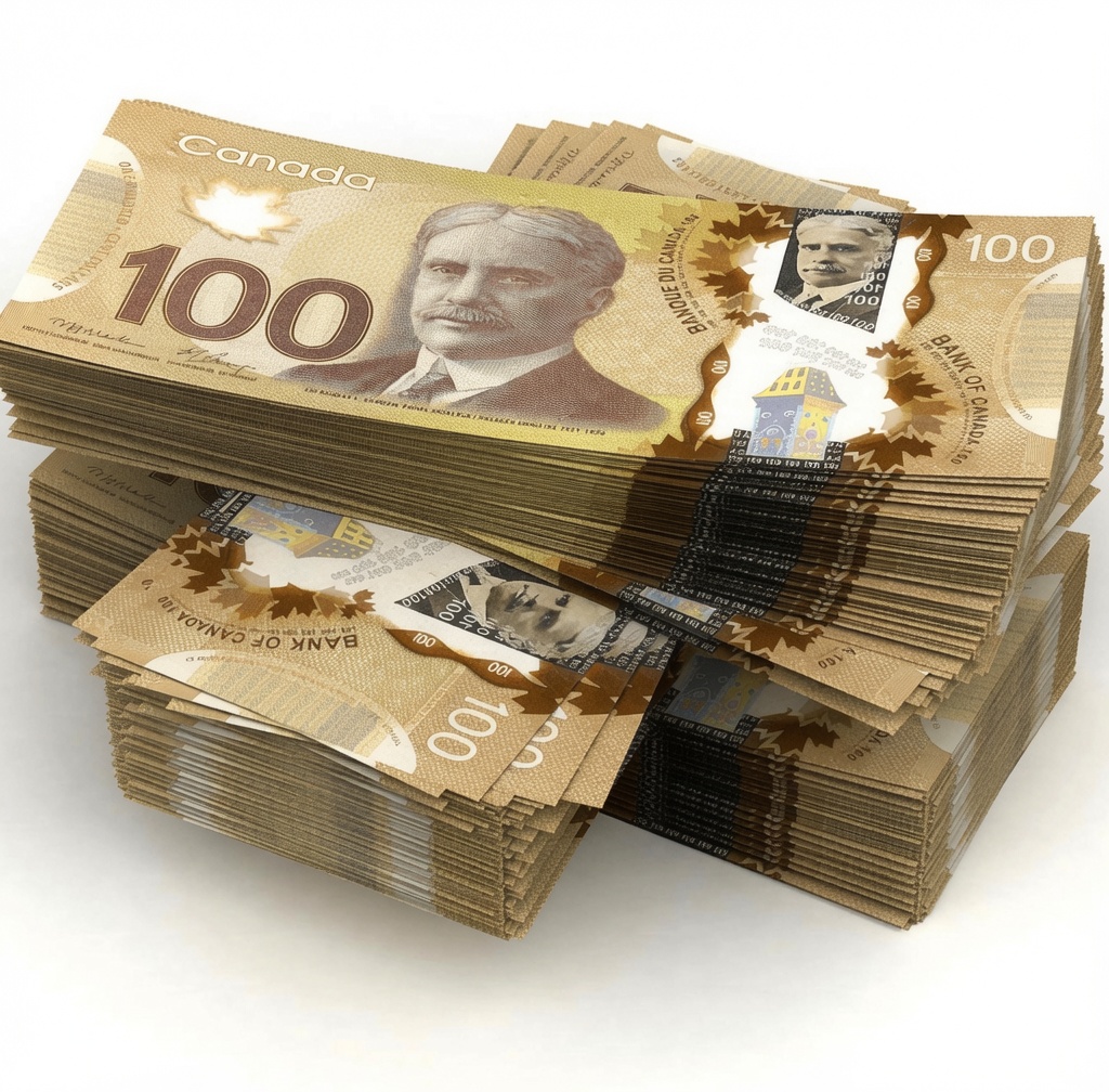 Canadian hundred dollar bills